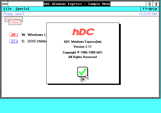 hDC Windows Express - About